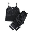 thumbnail image 3 of Women Summer Satin Pajamas Set Camisole Vest + Pants Pyjama Sleepwear Nightwear Loungewear, 3 of 6