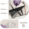 thumbnail image 5 of Purple Tulip Runner Rugs 2x6 ft Minimalist Modern Flower Art Linen Background Washable Hallway Rugs Non-Slip Floor Mats Absorbent Carpet Bedside Runners for Bedroom Kitchen Bathroom Laundry Room, 5 of 9