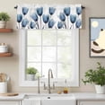thumbnail image 2 of Valance Curtains for Windows Blue Tulip Kitchen Curtians Window Treatment Floral Plant Topper Curtain Rod Pocket Valances for Kitchen Bathroom Living Room 42x12in, 2 of 9