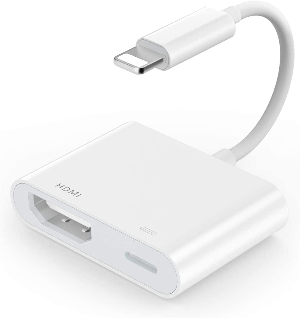 makker fortvivlelse forbi Apple MFi Certified] Lightning to HDMI Adapter, Digital AV Adapter 1080P  iPhone to HDMI Adapter Sync Screen Video to Projector Monitor TV Support  All iOS iPad with Lightning Port - Walmart.com