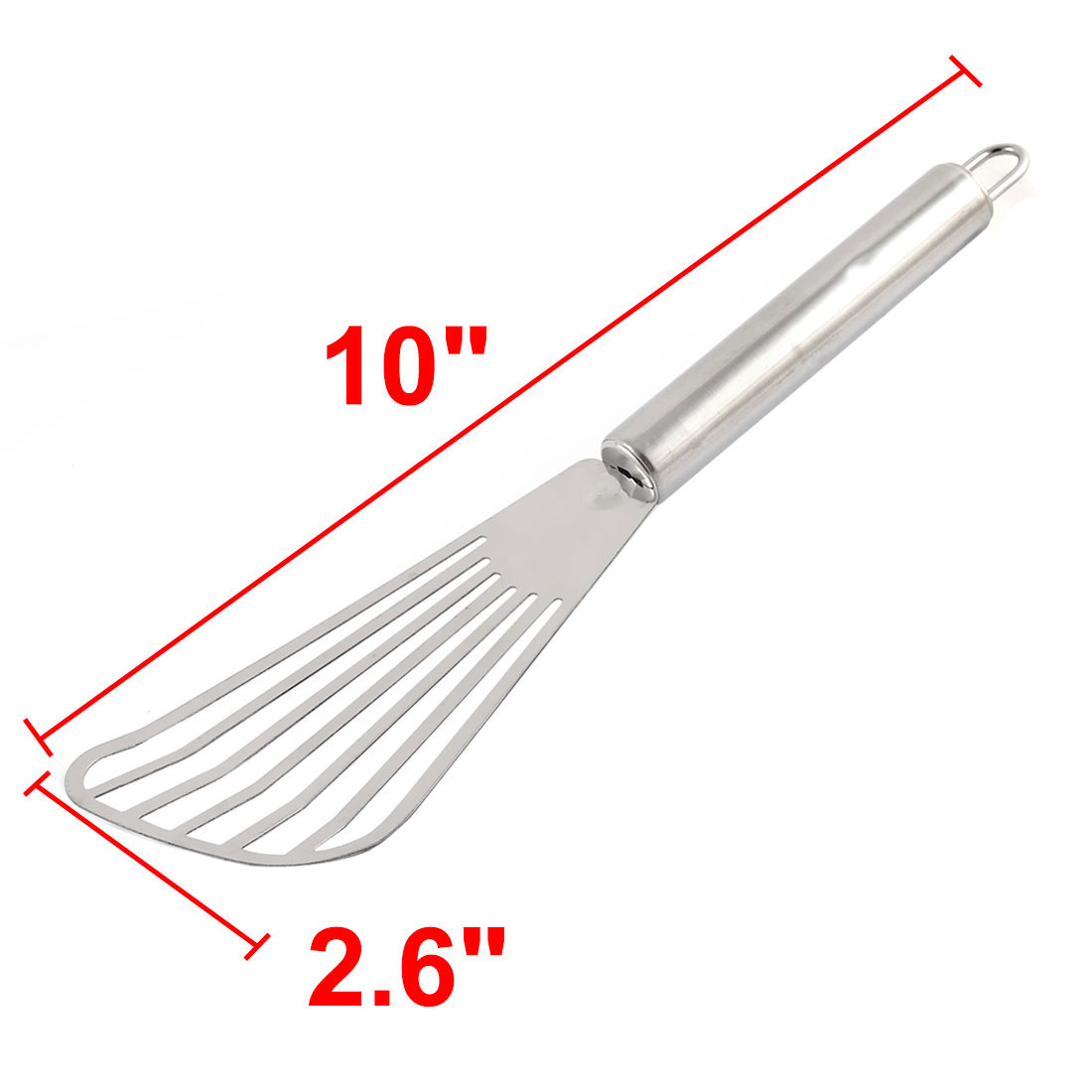 Unique Bargains Stainless Steel Slotted Spatula Barbecue Cooking Shovel, 4Pcs
