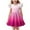 Hot Pink., variant on Agkizg Girls Short Sleeve Dresses Crewneck Gradient Printing Casual A Line Cottons Girl Sundress Dresses