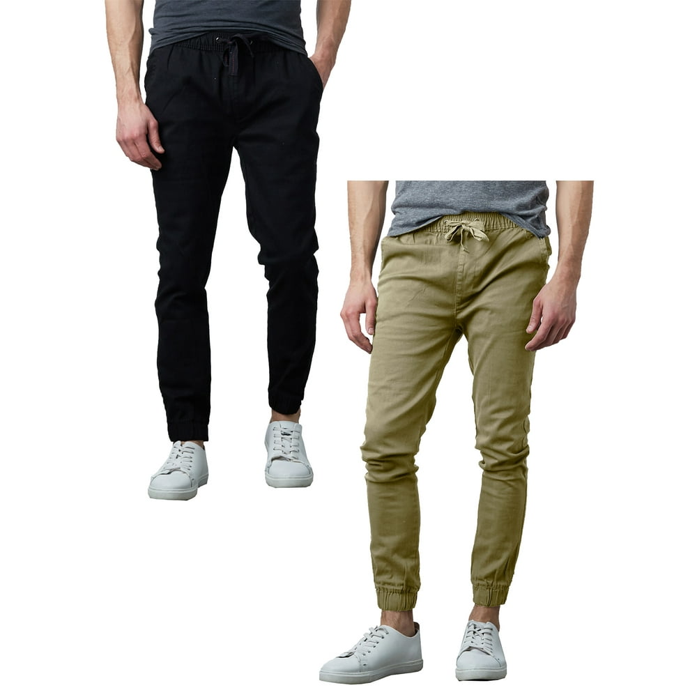 mens cotton twill joggers