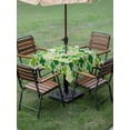 thumbnail image 3 of Outdoor Tablecloth with Umbrella Hole and Zipper, St. Patrick's Day Square Table Cloth 54x54 Inch Waterproof Tablecloth, Lucky Shamrocks Spring Leaves Retro Plants Picnic Table Cover for Patio, 3 of 7