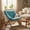 green, variant on COZONY Foldable Faux Fur Armchair – Comfortable Moon Chair with Sturdy Metal Frame – For Adults, Teenagers & Children – Cozy Accent Chair – Space Saving