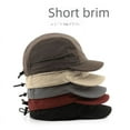thumbnail image 1 of Gorra de béisbol japonesa para hombre, personalizada, con alero corto, Color sólido, placa ligera, de secado rápido, para viajes al aire libre, 1 of 5