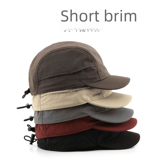 Gorra de béisbol japonesa para hombre, personalizada, con alero corto, Color sólido, placa ligera, de secado rápido, para viajes al aire libre