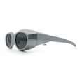 thumbnail image 6 of Oval Geometric Dimensional Diamond Cut Bevel Plastic Sport Sunglasses Silver - Black, 6 of 8
