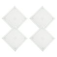 thumbnail image 1 of Uxcell 4packs de atrapadores de cabello para desagües de ducha, desagües cuadrados para ducha y cocina, blanco, 1 of 5