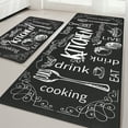 thumbnail image 3 of MeyJey Farmhouse Kitchen Rug Set of 2, Non-Slip Anti-Fatigue Waterproof Cushioned Mat for Kitchen, Dining & Laundry Room, 20"x31.5"+20"x59" Black, 3 of 13