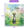 thumbnail image 5 of Great Dane Hello Spring Time Flower Floral Nature Quilt Blanket Danes Dog Lover Gifts Cozy Comforter Throw Blanket - 02031, 5 of 5