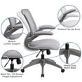 thumbnail image 6 of Flash Furniture Mid-Back Gray Mesh Swivel Ergonomic Task Office Chair with Gray Frame and Flip-Up Arms, 6 of 13