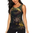 thumbnail image 3 of Goofa Cute Leaf Animal Printed Womens Workout Tops for Women Sleeveless Yoga Shirts Athletic Running Tank Tops Sleeveless Gym Clothes Workout Apparel-Large, 3 of 9