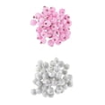 thumbnail image 1 of Ramo de flores artificiales de bayas de espuma con tallo de alambre flexible para guirnaldas de flores DIY y coches de boda. 400 rosa + blanco plateado, 1 of 9