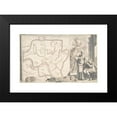 thumbnail image 2 of Jan Goeree 24x16 Black Modern Framed Museum Art Print Titled - Map of Ancient Rome Illustrating Major Monuments and the Seven Hills (Before 1704), 2 of 5