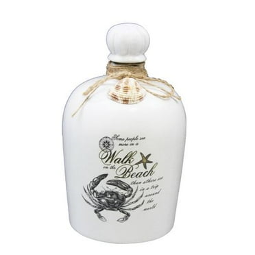 Beachcombers White Ceramic Jug W/Crab