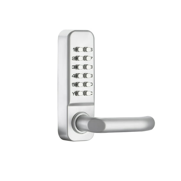 Cerradura de Puerta Digital Mecánica Toystoory Sin Llave con Manija Plata