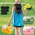 thumbnail image 2 of Agiufgs Cat Ear Bubble Hamster Cage, 11 x 8.7 x 5.1 Inches, Complete Habitat with Exercise Wheel & Hideout, Portable Home for Small Pets, Gerbils, Mice, Dwarf Hamsters, Pink/Blue/Yellow, 2 of 8
