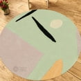 thumbnail image 7 of 11X11 Wool Rug, Green Color, Bed, Living room, Round Carpet, Geometric Carpet, Tufted Rugs, 7 of 7