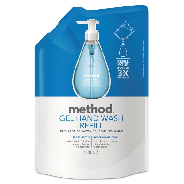 Method Gel Hand Wash Refill, Sea Minerals, 34 oz Pouch