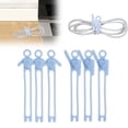 thumbnail image 1 of Multifunctional Silicone Organizer Data Clip Storage Headphone Charging Winding Tie 6pc, 1 of 4