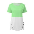 thumbnail image 5 of Fesfesfes Women Tops And Blouses Women's Fashion Printed Round Neck Short Sleeve T-shirt Blouse Loose Tops Womens Tops 6(M), 5 of 6