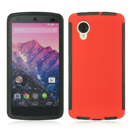 LG Google Nexus 5 D820 Case, by Insten Hard Plastic/Soft TPU Rubber Case Cover With Screen Protector For LG Google Nexus 5