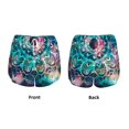 thumbnail image 4 of Disketp Watercolor Mandala Print Women's Shorts Workout Shorts for Athletic Gym Running Shorts with Phone Pockets XX-Large, 4 of 8