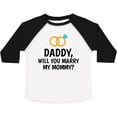 thumbnail image 3 of Inktastic Daddy Will You Marry My Mommy with Rings for Proposal Boys or Girls Toddler T-Shirt, 3 of 5