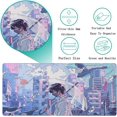 thumbnail image 5 of Cartoon Long Mouse Pad XXL Extended Anime Boy Mousepad Large Stitched Edges Gaming Mouse Mat Powder Blue Office Desk Pads with Non-Slip Rubber Base(Size:31.5x11.8in), 5 of 6