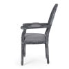 thumbnail image 3 of Aisenbrey French Country Wood and Cane Upholstered Dining Chair, Set of 4, Gray, 3 of 8