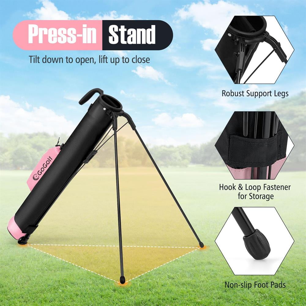 Topcobe Golf Stand Bag Lightweight for The Driving Range-Pink, Indoor Sports Equipment