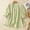 Green, variant on Green Womens Summer Tops Short Sleeve Cute Cotton Linen Button Down Shirts V Neck Loose Fit Casual Tops