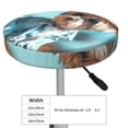 thumbnail image 4 of Lsque Stylish Dog in Denim Outfit Pattern Round Bar chair cushion covers Velvet Fabric Premium Comfort Protects from Scratches and Stains for 14-17 Inch Chair-14 inch, 4 of 7