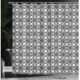 thumbnail image 3 of Ambesonne Geometric Shower Curtain, Striped Squares Lines Art, 69"Wx75"L, Dark Grey Pastel Purple, 3 of 4
