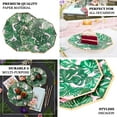 Efavormart 25 Pack | 7" Green Leaf Decagon Dessert Paper Plates, Appetizer Plates, Disposable ...
