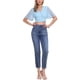 thumbnail image 2 of INSPIRAR CHIC Blusas Cortas de Manga Corta con Cuello en V de Verano con Estampado Floral S Azul, 2 of 6