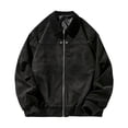 thumbnail image 2 of Aloohaidyvio Mens Jackets Clearance Men's Casual Work Jacket Lightweight Bomber Canvas Full Zip Up Jackets Vintage Winter Coat, 2 of 4