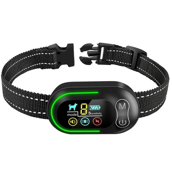 Pet Life  Digi-Bark Led 5-Level Sensitivity & 6-Step Automated Beep Vibration & Stimulation Anti-Bark Dog Collar