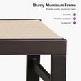 thumbnail image 6 of PURPLE LEAF Patio Outdoor Chaise Lounge Chair Set of 3, Aluminum Pool Lounge with Side Table，Adjustable Backrest and Wheels for Deck, Outside, Lawn, Garden，Light Tan, 6 of 10