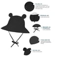 thumbnail image 3 of Zando Baby Toddler Sun Bucket Hats Wide Brim Beach Hats Infants Girls Cap Sun Protection Summer Kid Hat Black 0-6Months, 3 of 8