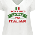 thumbnail image 4 of Inktastic No Recipes I'm Italian Women's Plus Size V-Neck T-Shirt, 4 of 5