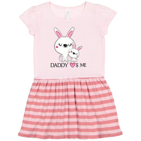 

Inktastic Daddy Loves Me- Bunny Family Gift Toddler Girl Dress