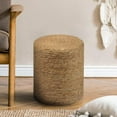 thumbnail image 2 of Tcbosik Handwoven Seagrass Round Ottoman, Natural Pouf Footrest Stool, Boho Farmhouse Accent Vanity Stool for Living Room, Bedroom, Entryway – No Assembly Required, 2 of 7