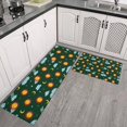 thumbnail image 2 of Green Sun Moon Cloud Planet Pattern Kitchen Rugs Sets Of 2,Anti Fatigue Kitchen Mat Rugs Non Slip Washable,Decorative Kitchen Floor Mats for Kitchen,Sink,Laundry,17"x30"+17"x47", 2 of 7