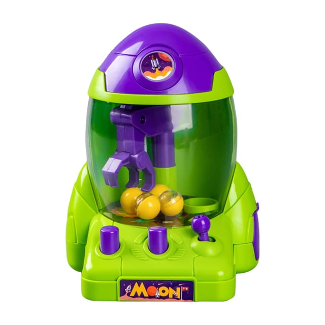 Green Handheld Rocket Claw Game Skill Toy For Kids Cactus Design Interactive Challenge 5.12 Inch Mini Arcade Travel Size Puzzle Gift Children Age 4+ Green