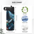 thumbnail image 4 of Yiaed Starry Sky Colorful Crocodile Print Water Bottle with Straw Lid, Stainless Steel Double Wall Insulated Water Bottle | Leak-Proof and Spill-Proof Water Bottle, 4 of 8