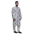 thumbnail image 2 of Atasi Kurta Pyjama de Fête pour Hommes, Col Mandarin, Ensemble Ethnique Imprimé Kurta, 2 of 5