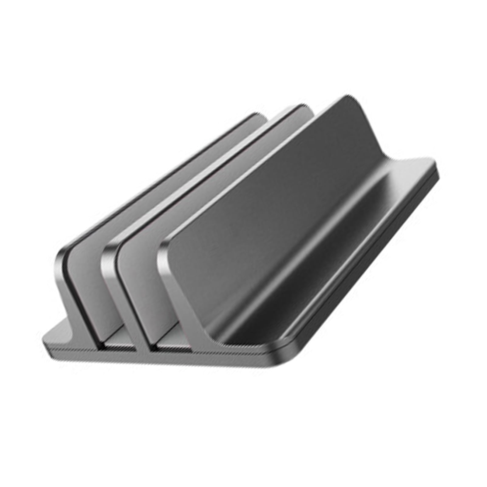 Vertical Laptop Stand 2 Slot Desktop Stand Holder With Adjustable Dock Aluminum Alloy Laptop Stand For Desk Compatible With 17in Laptops