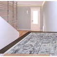 thumbnail image 7 of HomeRoots 533107 8 ft. Floral Power Loom Distressed Washable Runner Rug Beige & Ivory, 7 of 7